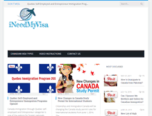 Tablet Screenshot of ineedmyvisa.com